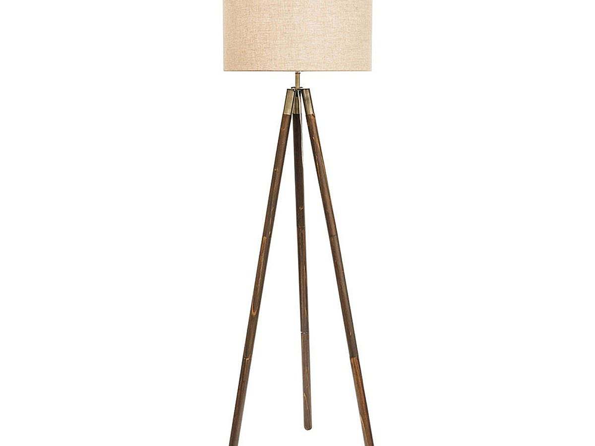 Wooden tripod deals floor lamp next